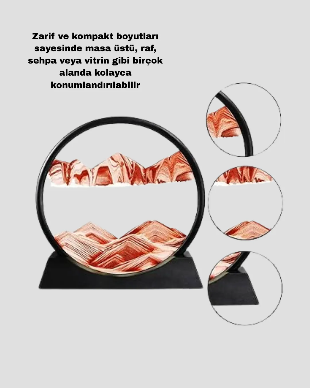 Dekoratif Kum Saati – Şık Masa Üstü Aksesuar, Dayanıklı Malzeme, Modern ve Klasik Tasarım