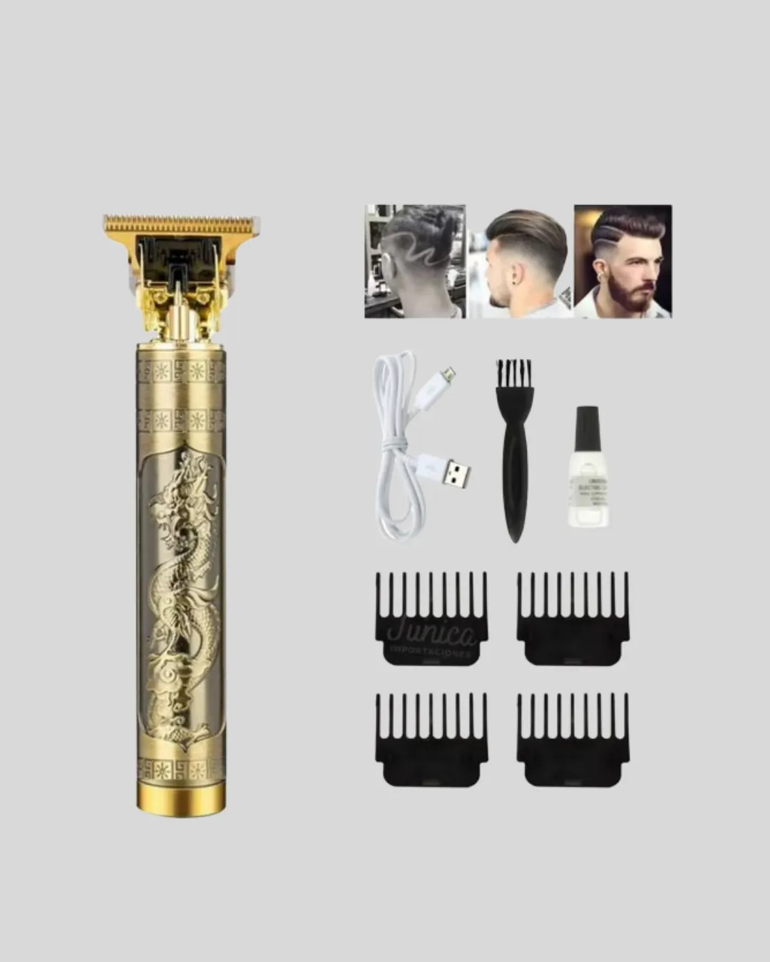 T Bıçaklı Profesyonel Çizik Tıraş Makinesi Seti – 120 Dakika Kullanım, Şarjlı & Kablolu