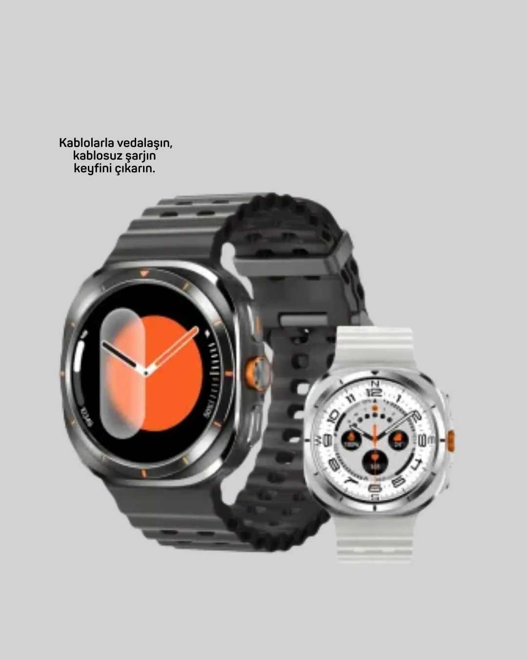 Değiştirilebilir Kordonlu Akıllı Saat IPS Ekran ve Bildirim Desteği