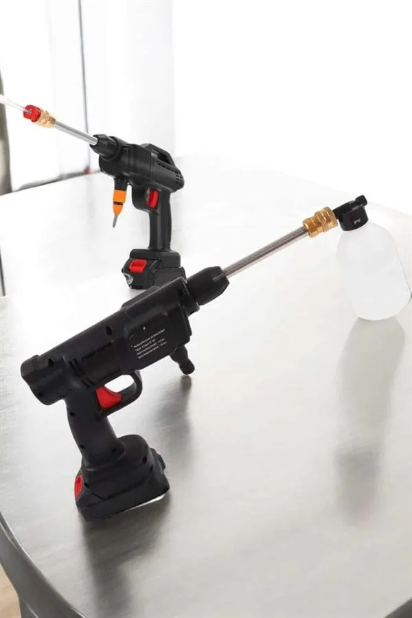 Şarjlı Oto Yıkama Tabancası Su Basınçlı Hazneli Bataryalı