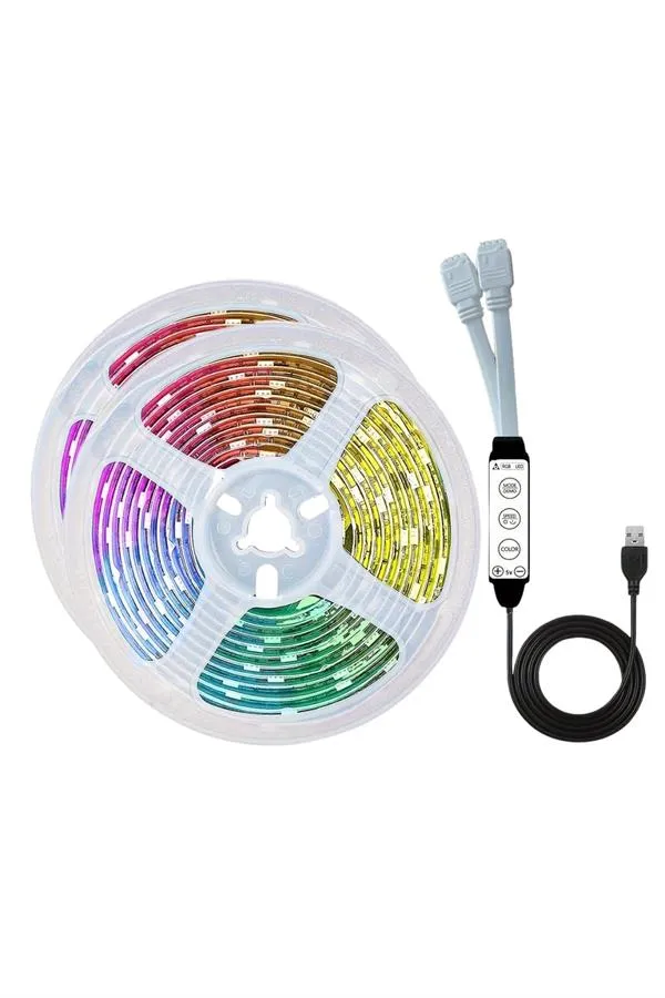 RGB Neon Şerit Led Lamba 10 Metre İç Mekan Tasarımına Uygun