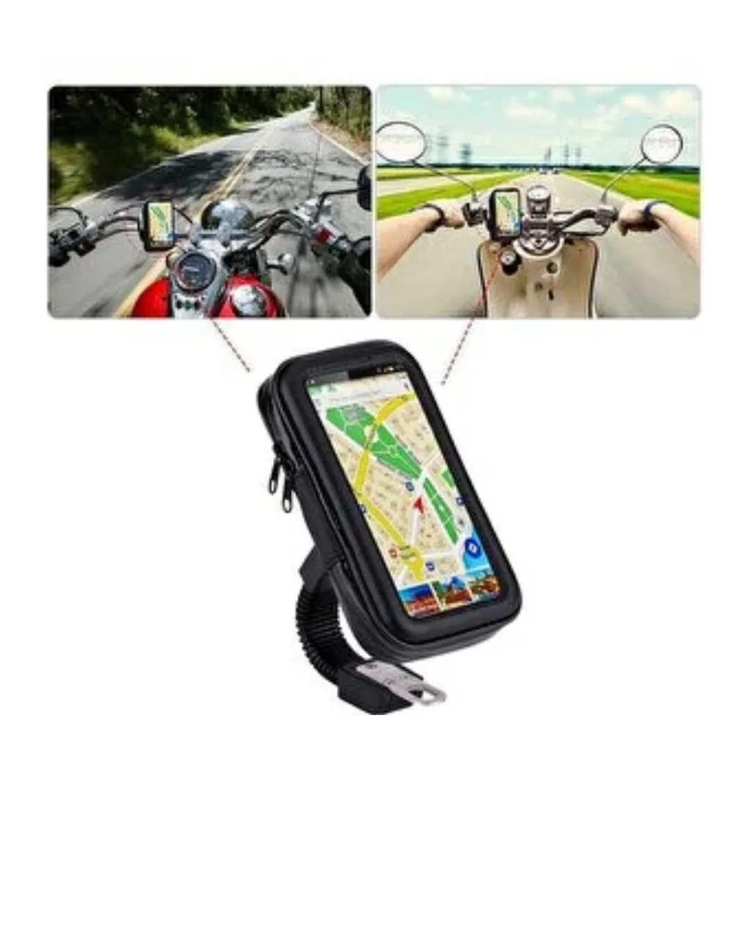 Bisiklet Scooter Motosiklet İçin Su Geçirmez Telefon Standı 360 Derece Döner