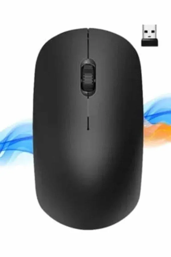 Kablosuz Bağlantı Yüksek Hassasiyetli Kablosuz Wireless Siyah Mouse