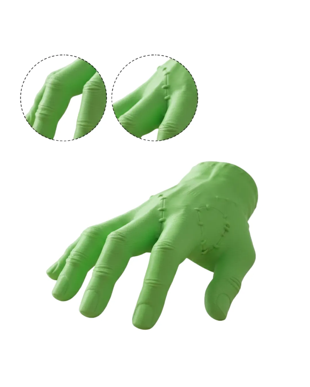 3D Dekoratif Yeşil El Obje 27x22 cm Sanatsal ve İddialı Aksesuar