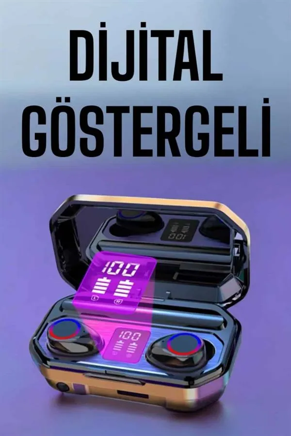 Kablosuz Bluetooth Kulaklık Dijital Göstergeli Uzun Pil Ömrü