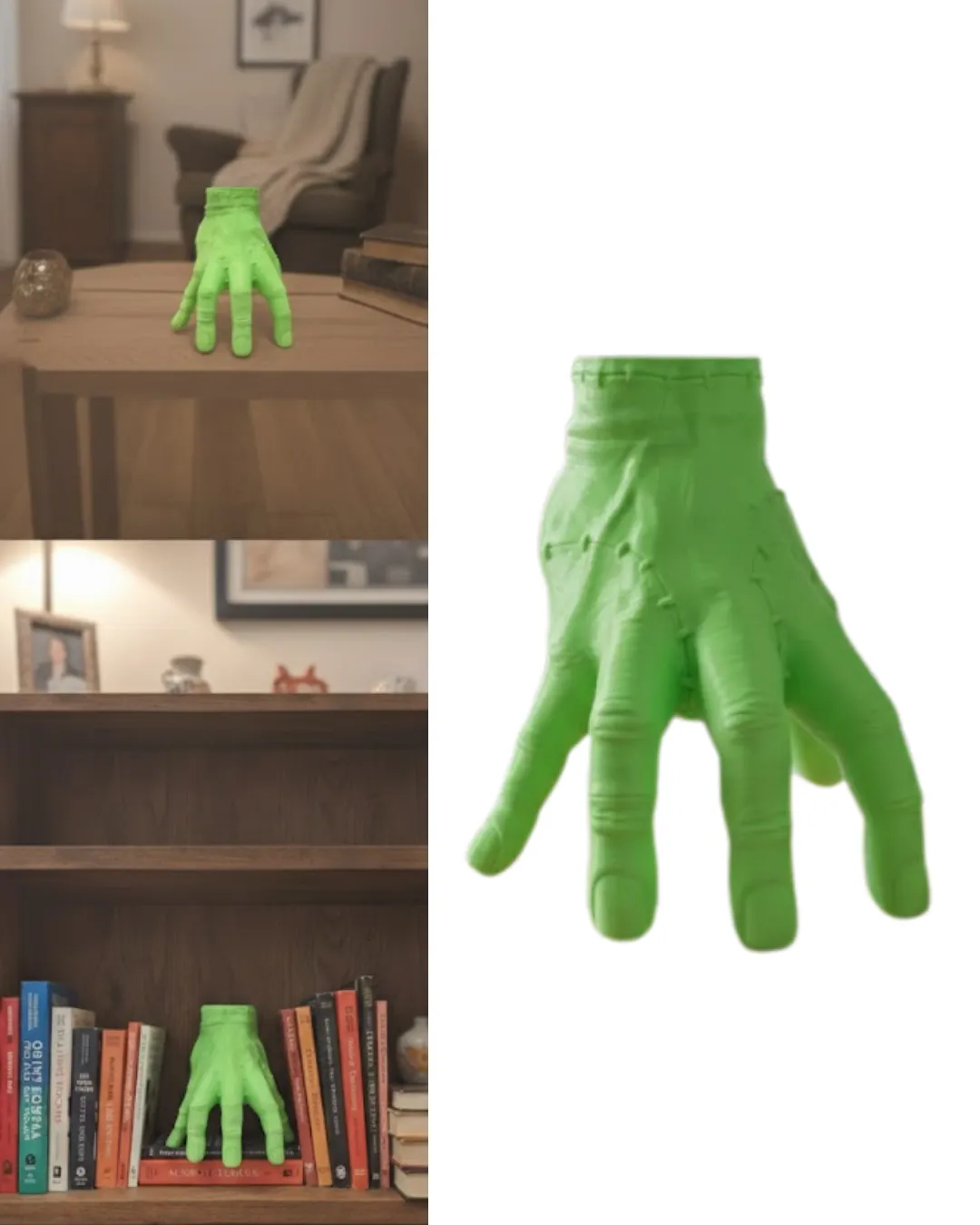 3D Dekoratif Yeşil El Obje 27x22 cm Sanatsal ve İddialı Aksesuar