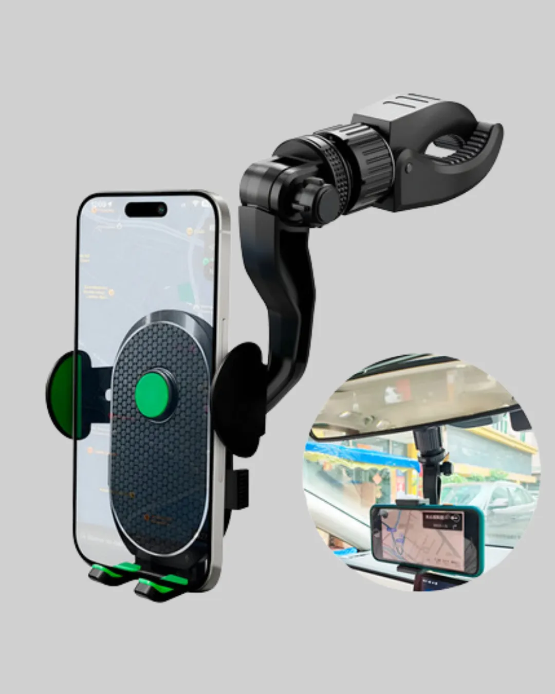 Araç İçi Dikiz Aynası Telefon Tutucu Katlanabilir ve Çok Fonksiyonlu