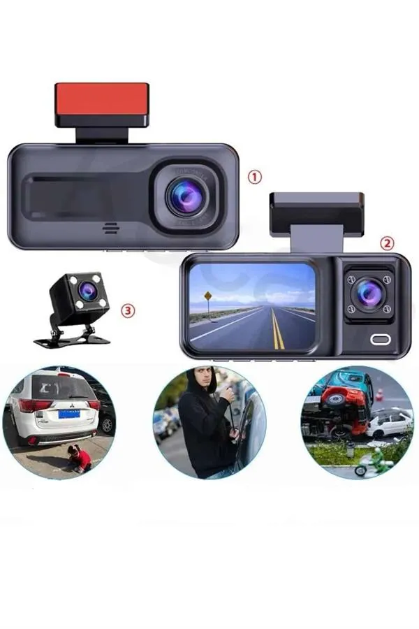 2 İnç Araç İçi Kameralı Ekran 1080P Full HD Kaliteli Hafıza Kart Destekli