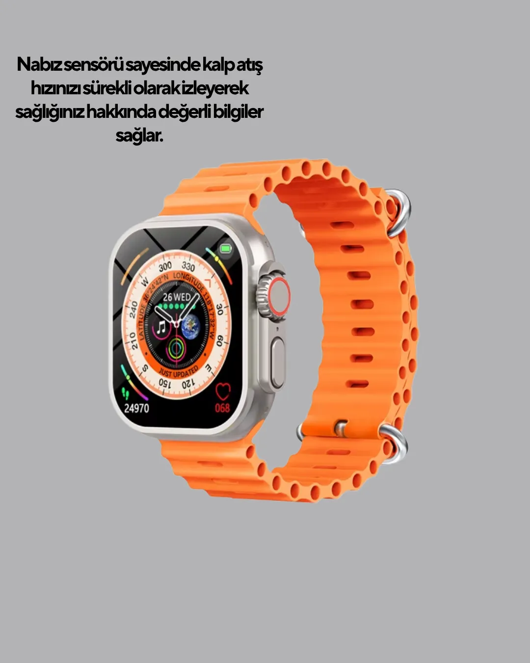Kordonlu Akıllı Saat – Sesli Görüşme, GPS, Nabız ve Uyku Takibi