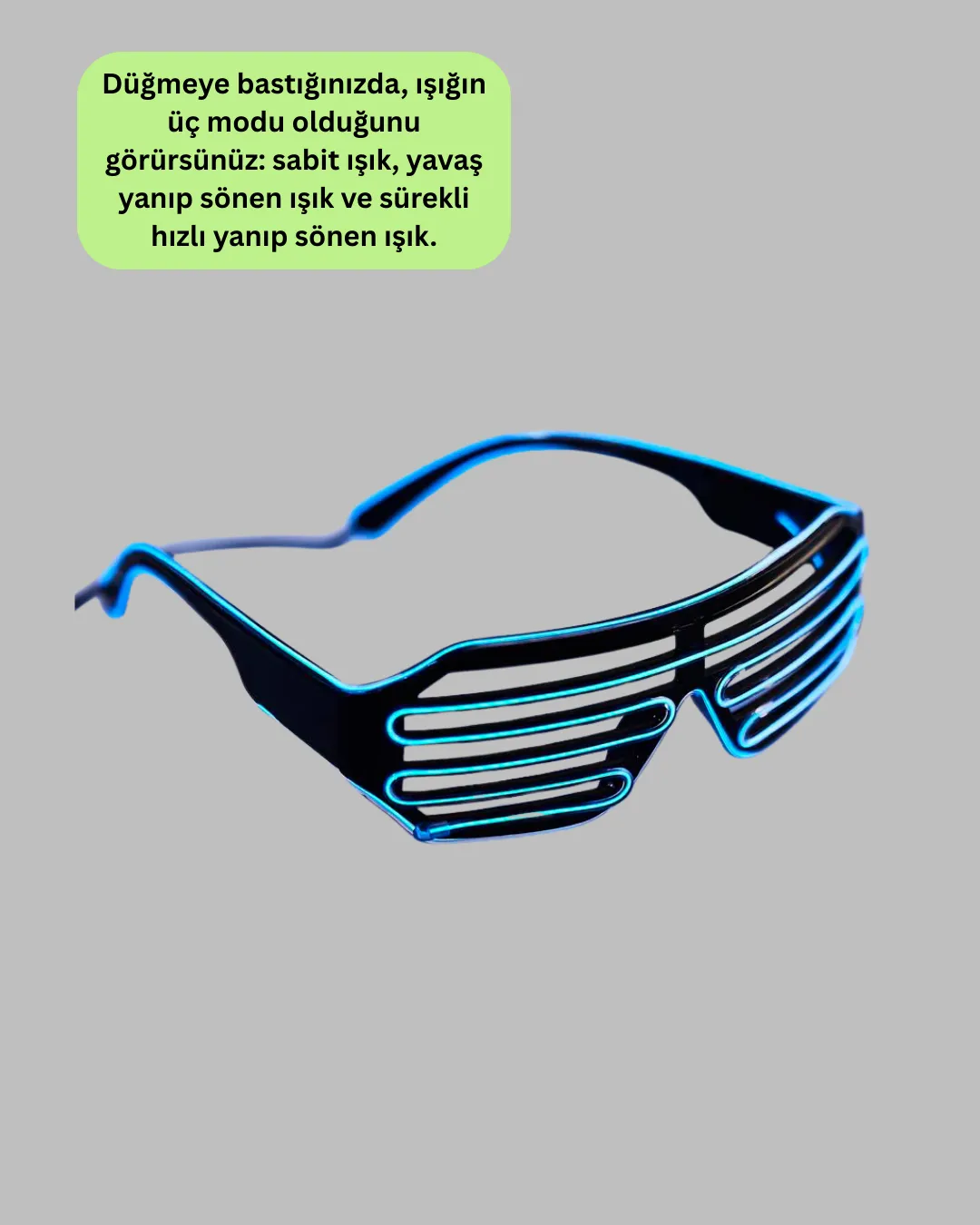 LED Işıklı Parti Gözlüğü Renkli Eğlence Aksesuarı