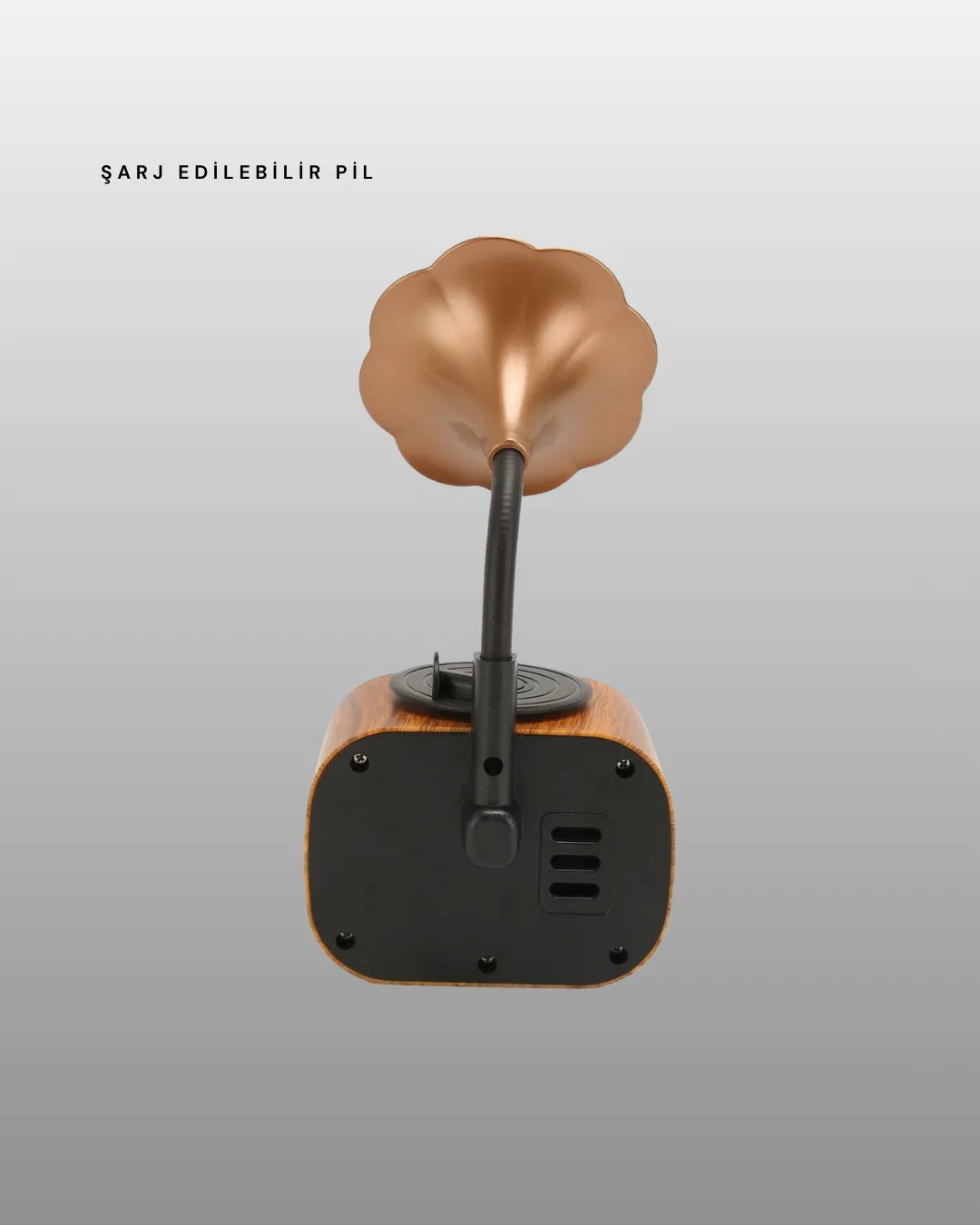 Mini Nostaljik Bluetooth Hoparlör FM Radyo 8 Saat Batarya
