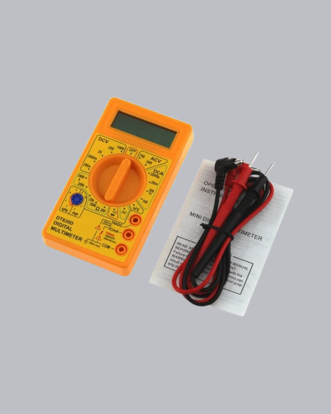 Dijital Multimetre Ölçü Aleti AC DC Ölçüm ve LCD Ekranlı