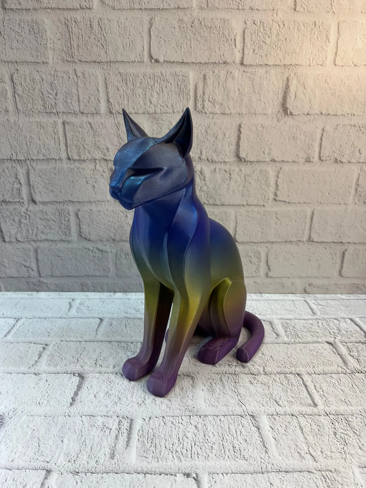 Koyu Rainbow Kedi Biblo Modern Salon ve Raf Dekoru