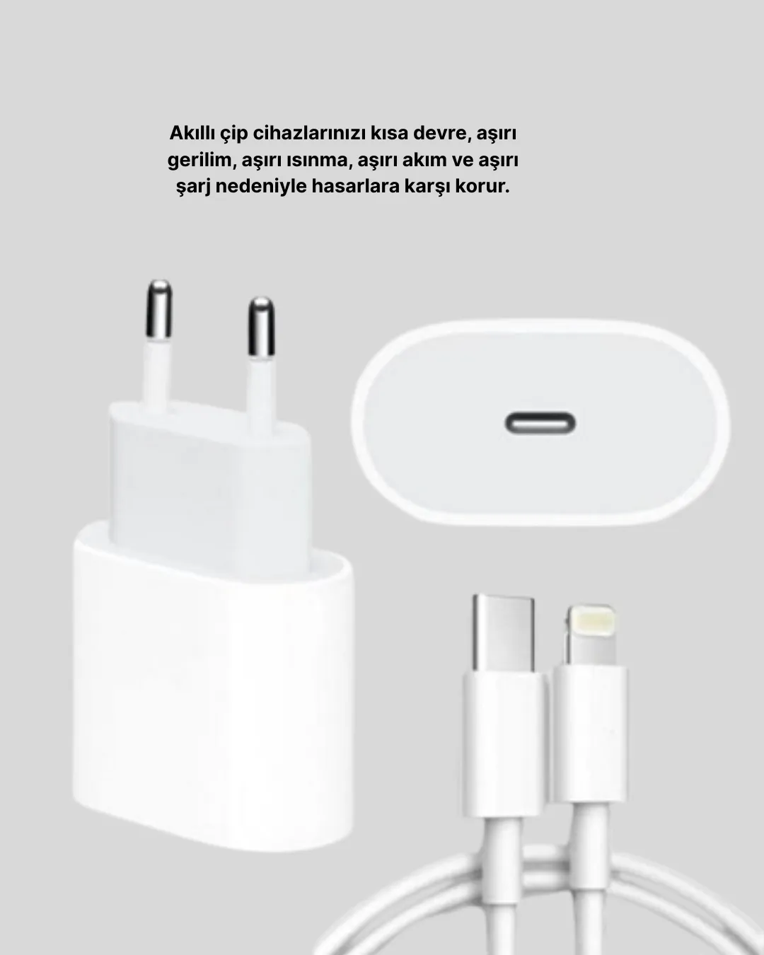 Yeni Nesil 20W USB-C Hızlı Şarj Cihazı iOS Tam Uyumlu