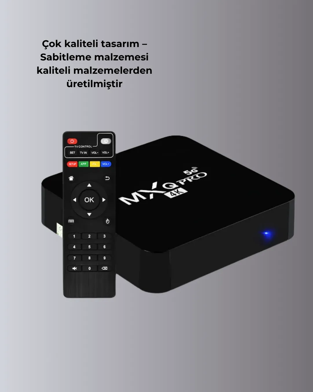 Akıllı Android TV Box – 4K Çözünürlük, 2GB RAM, 16GB Depolama, Hızlı Wi-Fi