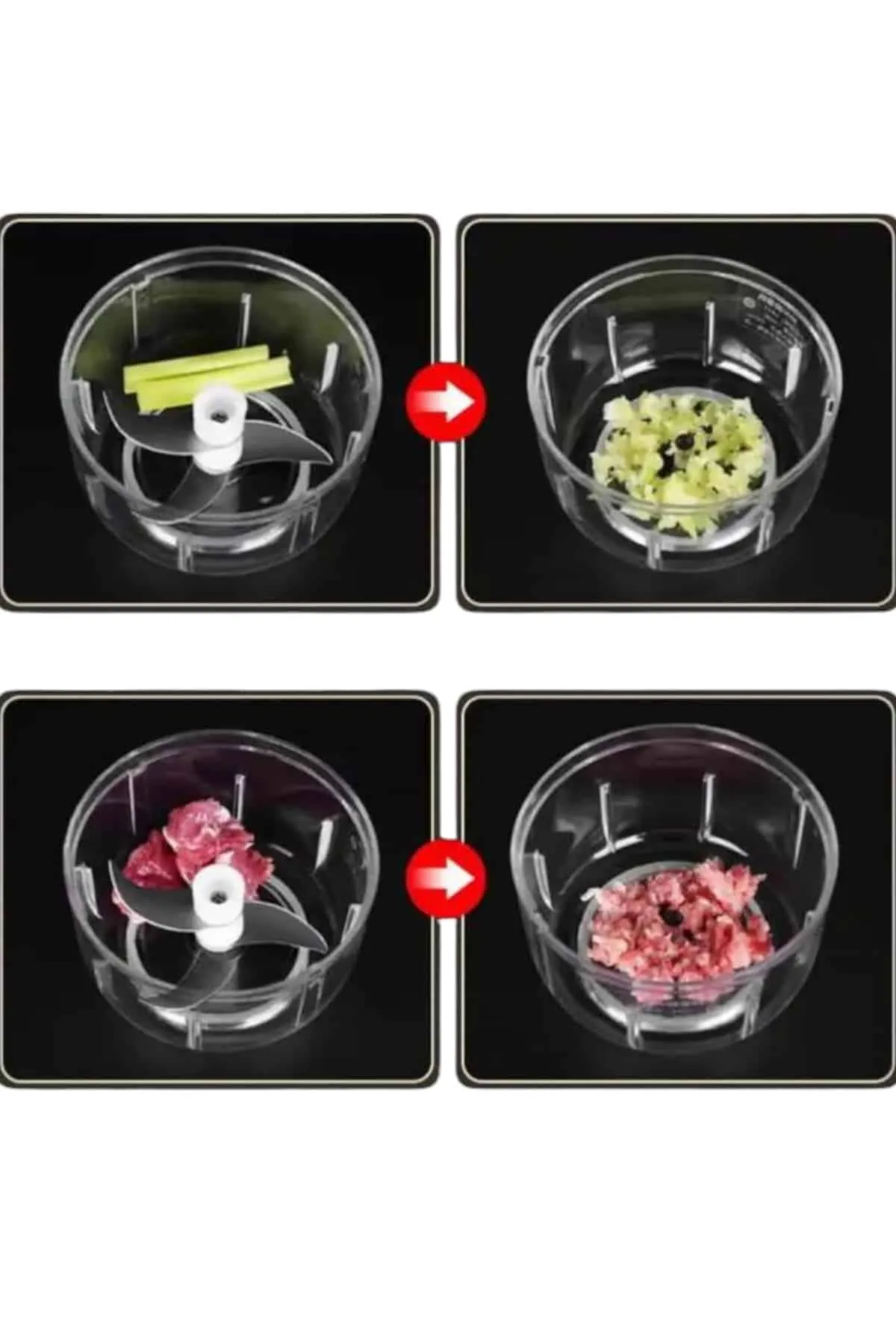 Şarjlı Mini El Rondosu Doğrayıcı Taşınabilir 250 ml Çelik Bıçaklı