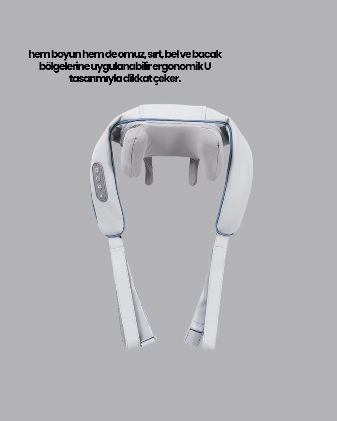 Titreşimli Boyun Masaj Cihazı Isı Terapili Şarjlı VNB-01 Ergonomik U Tasarım