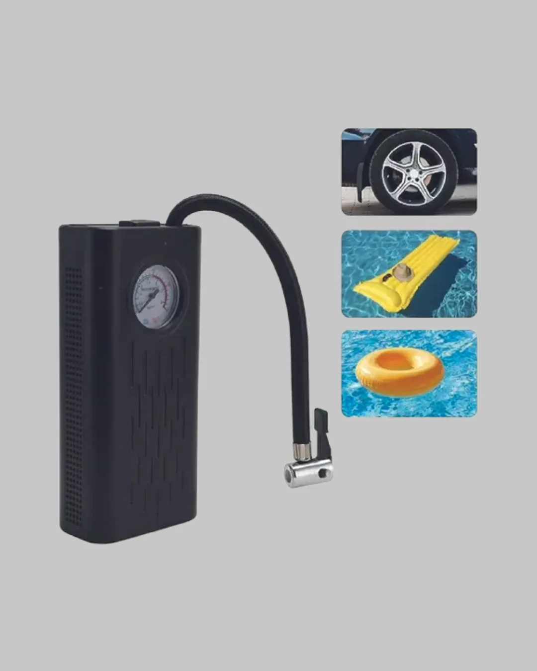 Type-C Şarjlı Güçlü Elektrikli Kompresör Motosiklet Oto Bisiklet İçin