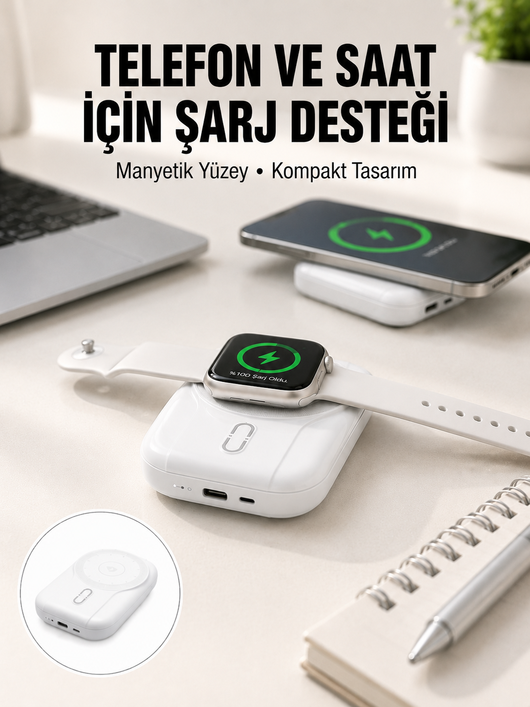 Yüksek Kapasiteli 22.5W Hızlı Şarj Taşınabilir Powerbank