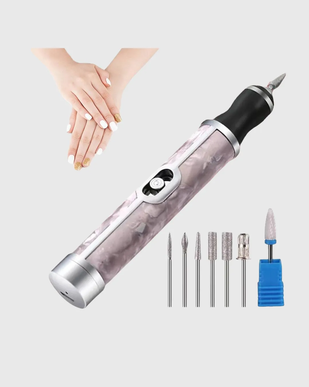 Ergonomik Saplı 20.000 RPM Hız Kontrollü Manikür Pedikür Makinesi