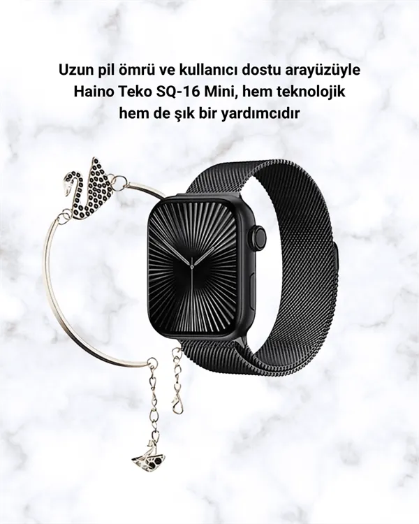 Mini Series 10 Akıllı Saat | 3 Kordon + Bileklik Hediyeli, Tüm Telefonlarla Uyumlu