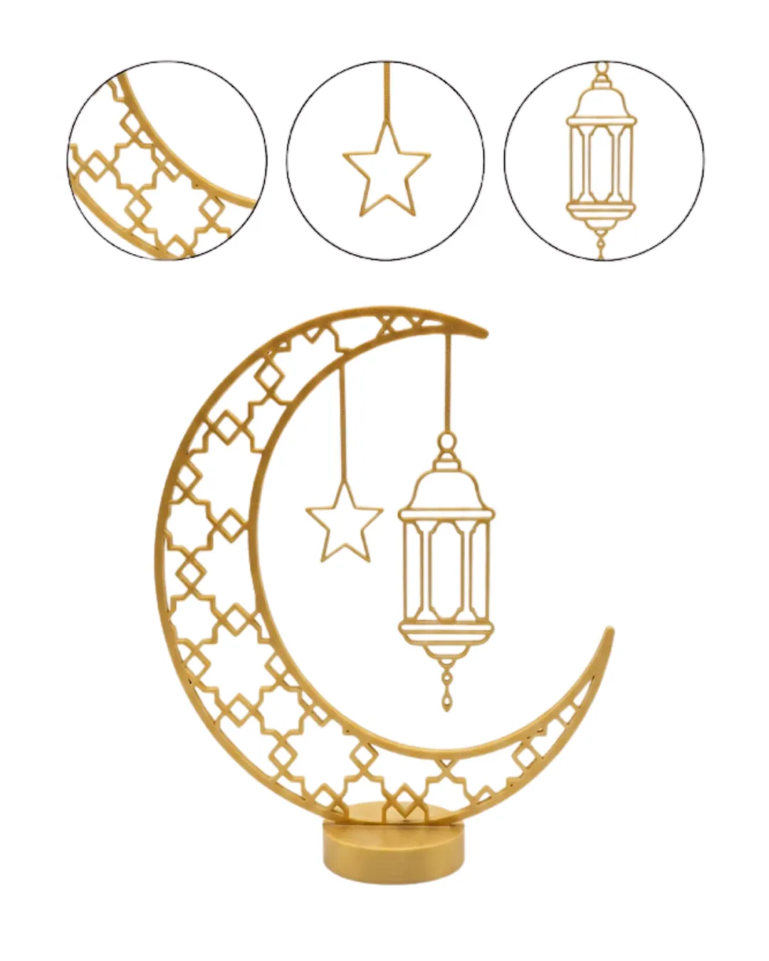 3D Hilal Cami Biblo 20x20 cm Özel Tasarım Özel Baskı Ürün