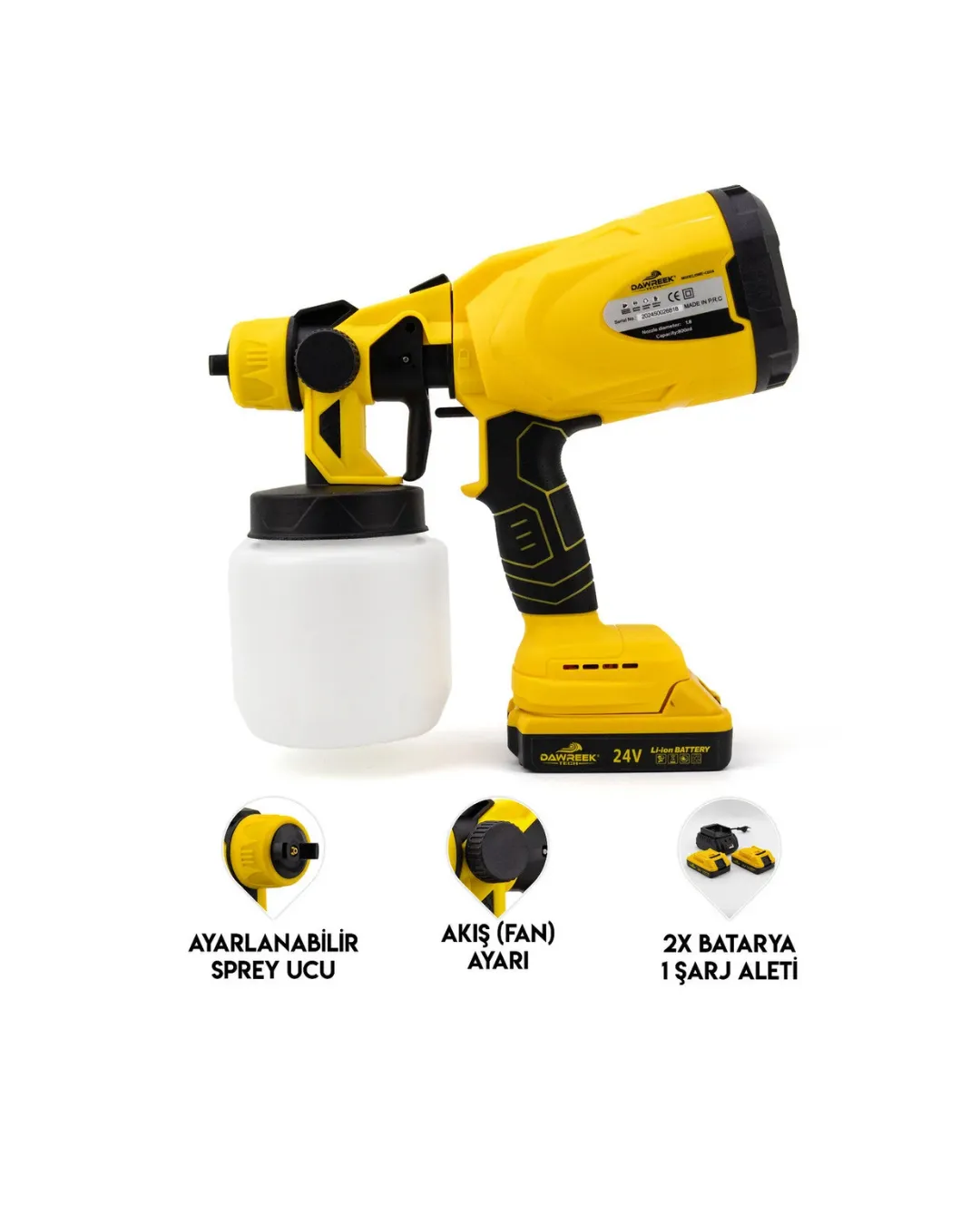 Kablosuz Püskürtme Tabanca Yüksek Performanslı Ev ve Atölye Kullanımı