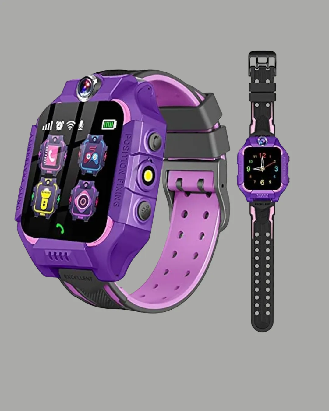 S10 Mor Akıllı Çocuk Saati Geçmiş Konum ve Acil Durum Uyarılı