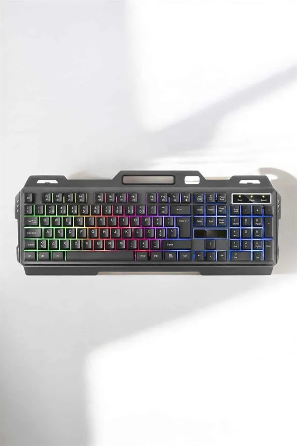 Oyuncu Klavyesi Q Klavye RGB Işıklı Mouse Hediyeli