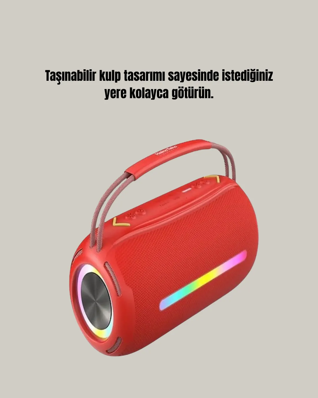 20W Güçlü Ses Çift Sürücülü RGB LED Işıklı Bluetooth 5.3 Hoparlör