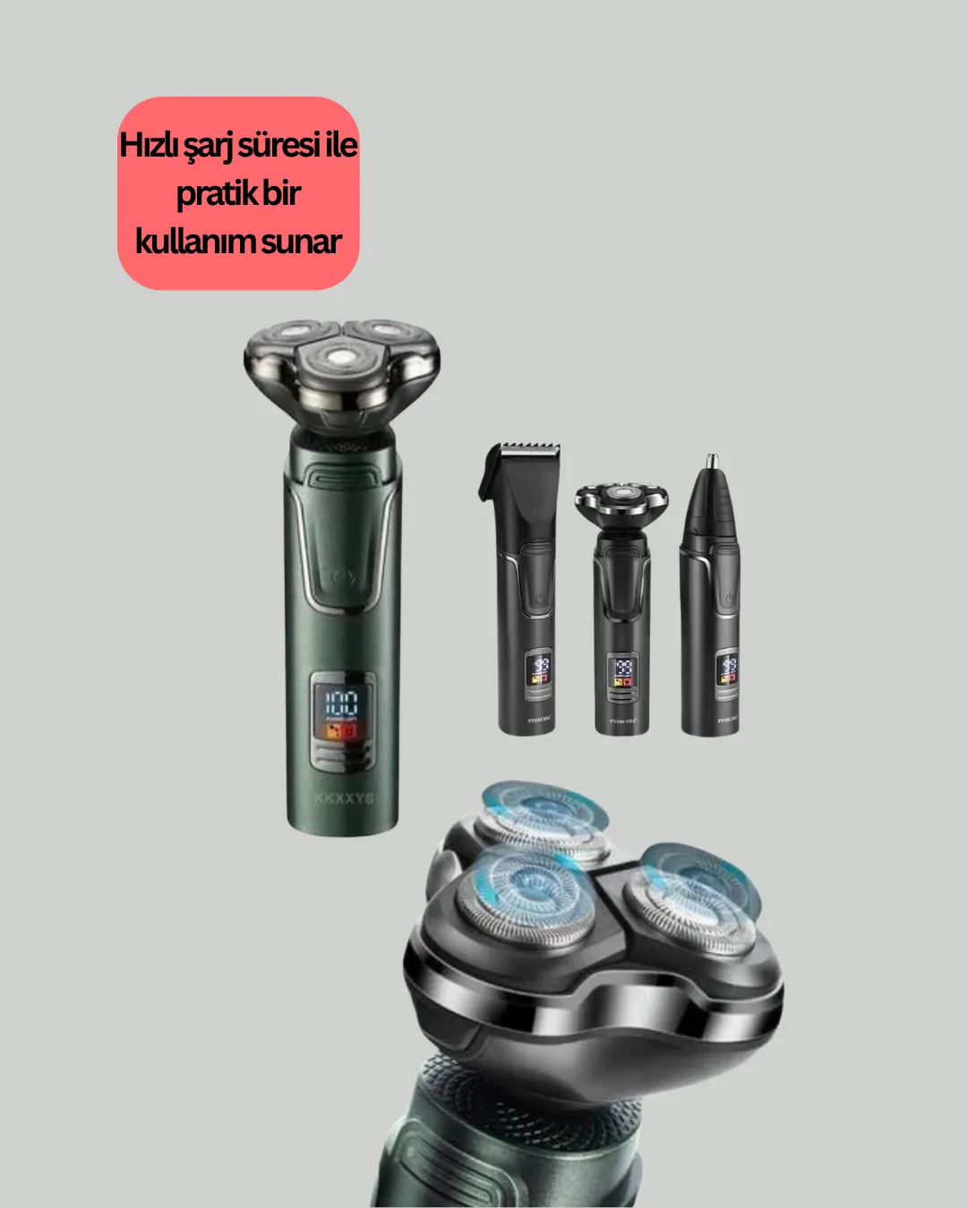 Burun, Sakal ve Saç İçin Erkek Tıraş Cihazı