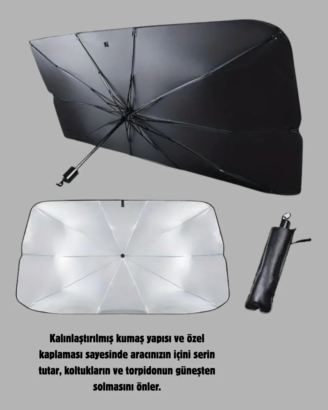 360° Ayarlanabilir Ön Cam Güneşliği – Pratik Kullanım ve Dayanıklı Yapı