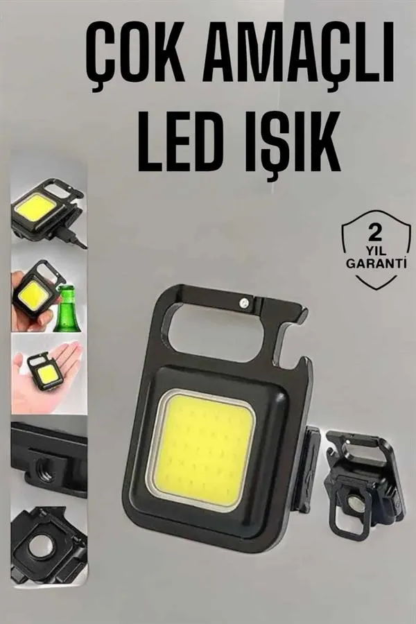 Kamp Işığı Çok Fonksiyonlu Taşınabilir Anahtarlık Kapak Açma Manyetik Özelliği