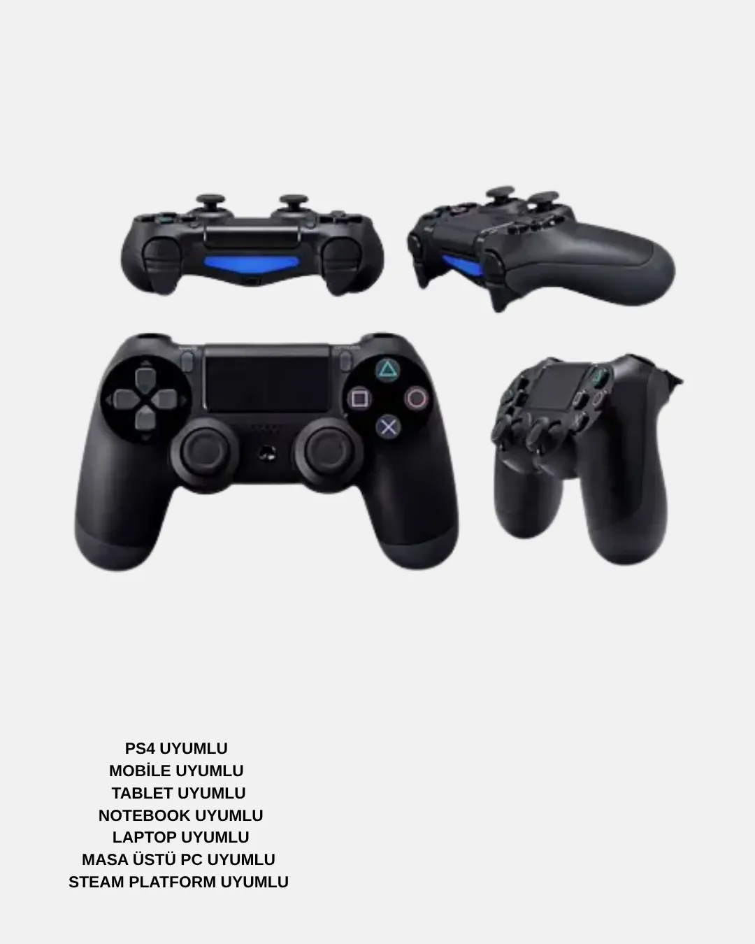 PS4 Kablosuz Oyun Kolu V2 – Bluetooth Bağlantılı, Titreşimli, PC ve Mobil Uyumlu