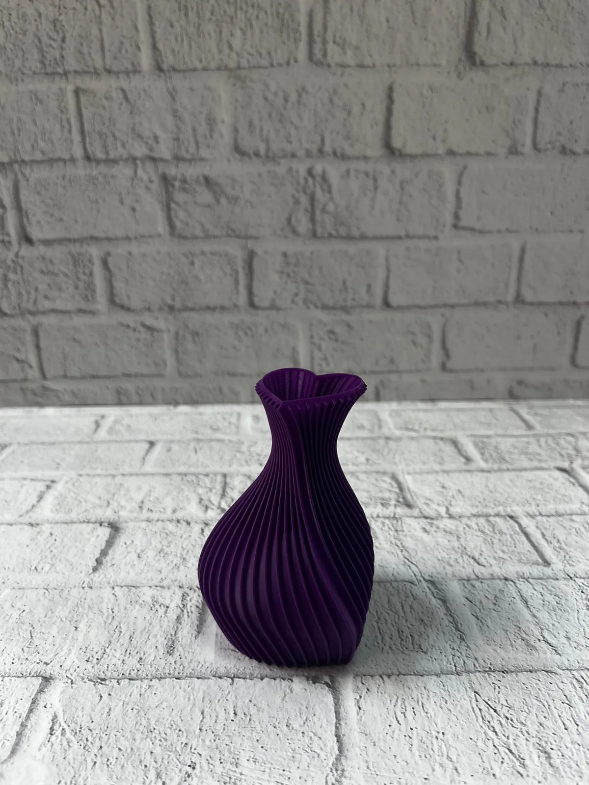 Kalpli Mor Mini Vazo 5 cm Dekoratif Masa Üstü Aksesuar