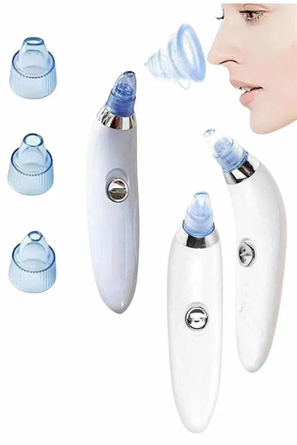 Siyah Nokta Temizleme Cihazı 4 Başlıklı Vakumlu Pilli Ölü Deri Arındırma