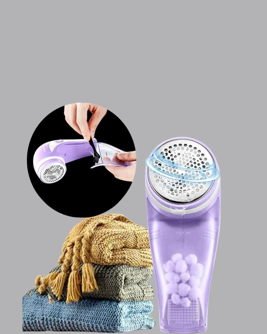 Pamuk Tiftik Tüy Temizleme Makinesi 5W – 3 Bıçaklı Sistem