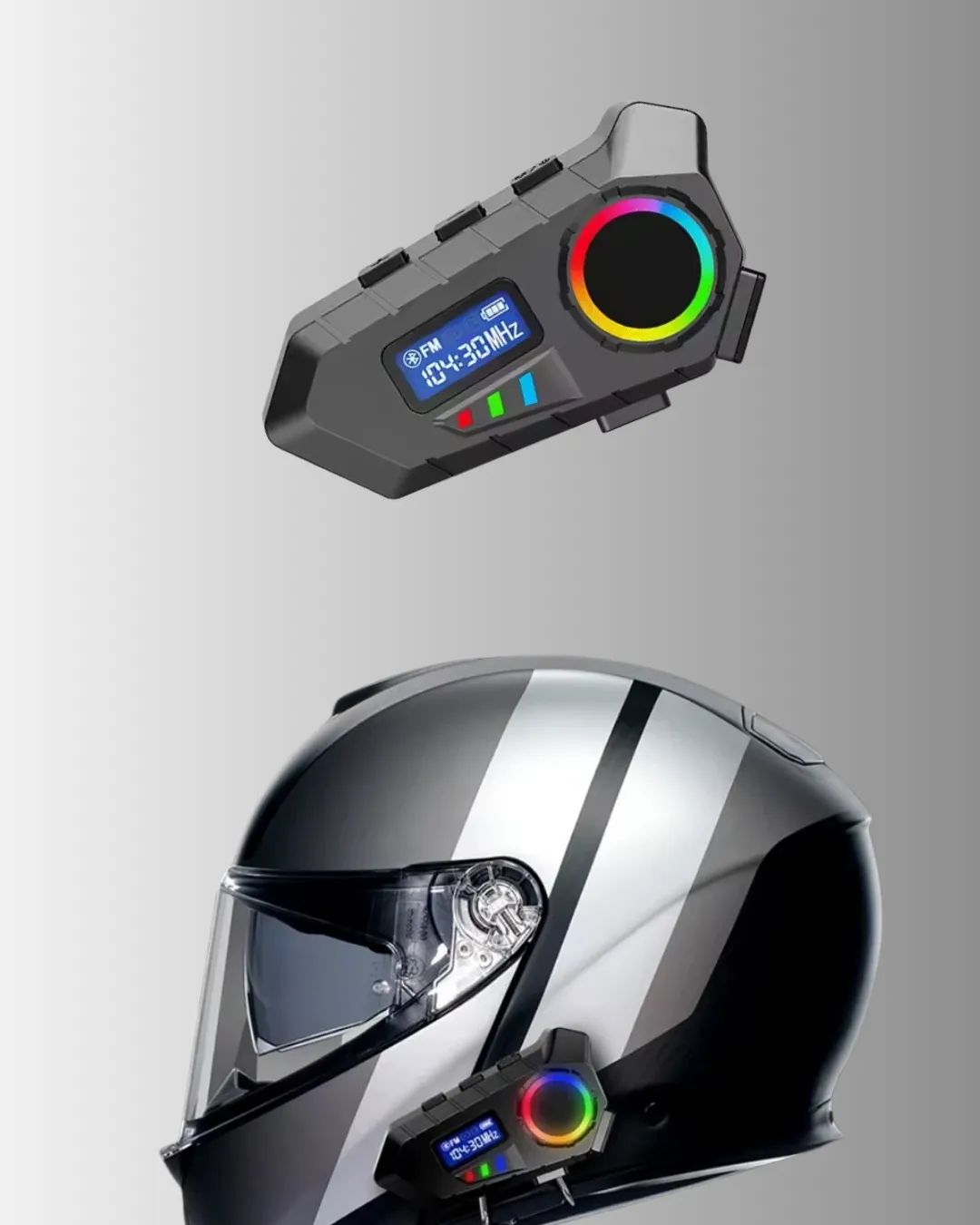 Suya Dayanıklı Bluetooth  İnterkom 5.4 Hoparlör 500mAh Batarya ve FM Radyo Özellikli