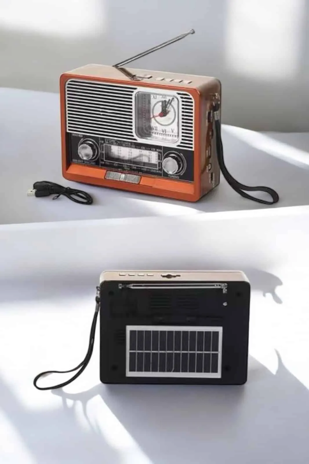 Ahşap Görünümlü Retro Bluetooth Radyo USB,AUX Ve SD Kart Girişli