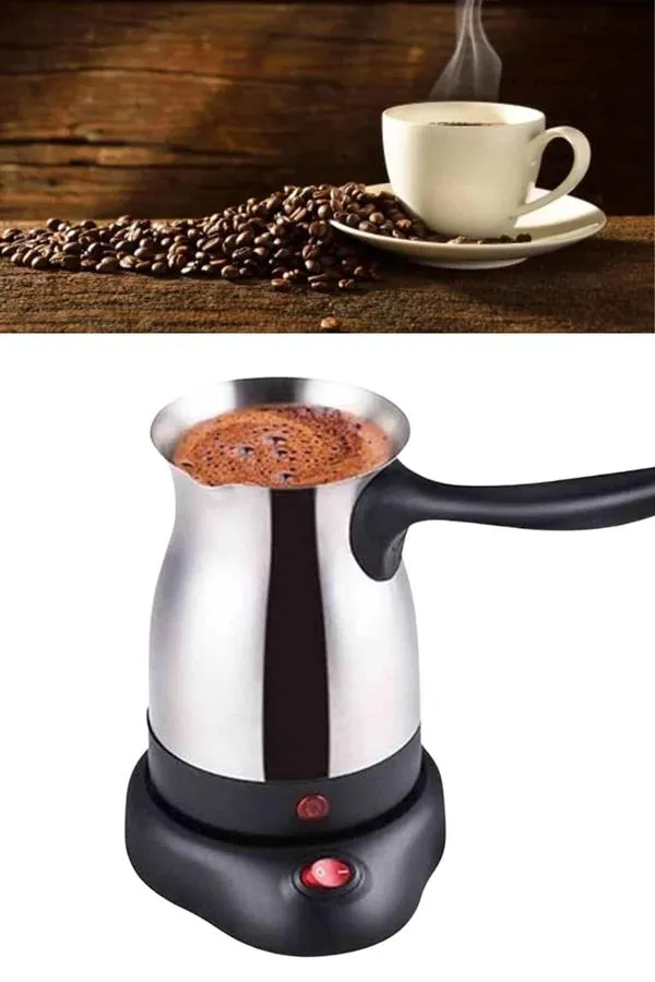 Çelik Kahve Makinesi Cezve 800 Watt Paslanmaz Çelik Türk Kahvesi Makinesi