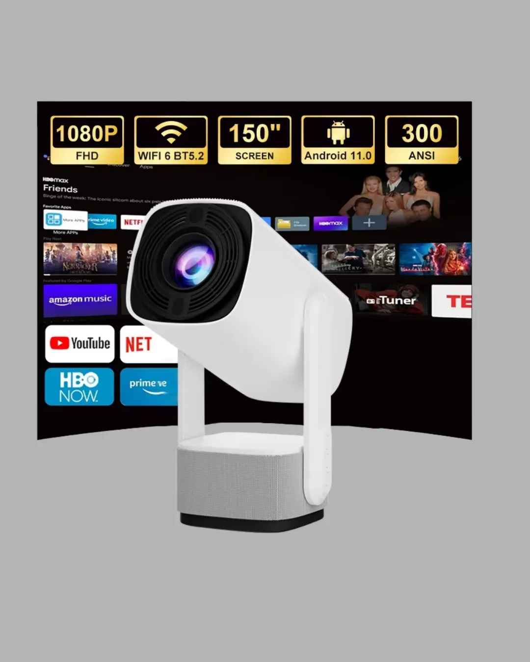 720p HD Projeksiyon Cihazı – Uzun Ömürlü Ampul, Canlı Renkler ve Evde Sinema Keyfi