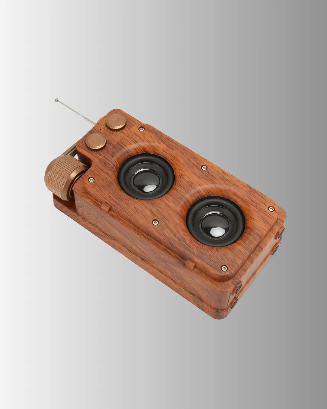 Ahşap Tarzı Kablosuz Hoparlör 5W Güçlü Bass TF USB AUX