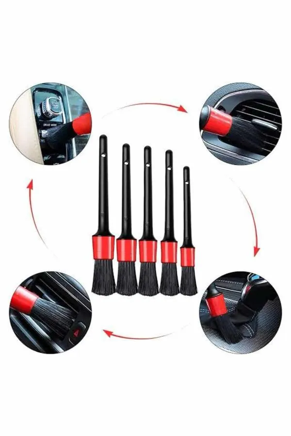 Araç İçi Led Aksesuar 5 Farklı Detaylı Araba Temizlik Fırçası Oto Temizleme Fırçası
