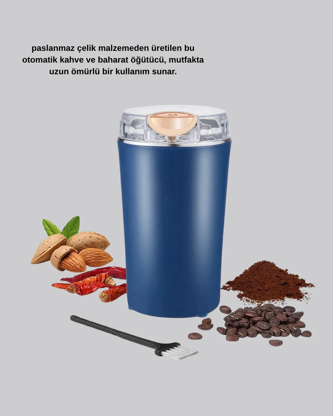 Paslanmaz Çelik Kahve ve Baharat Öğütücü – Otomatik Mekanizma