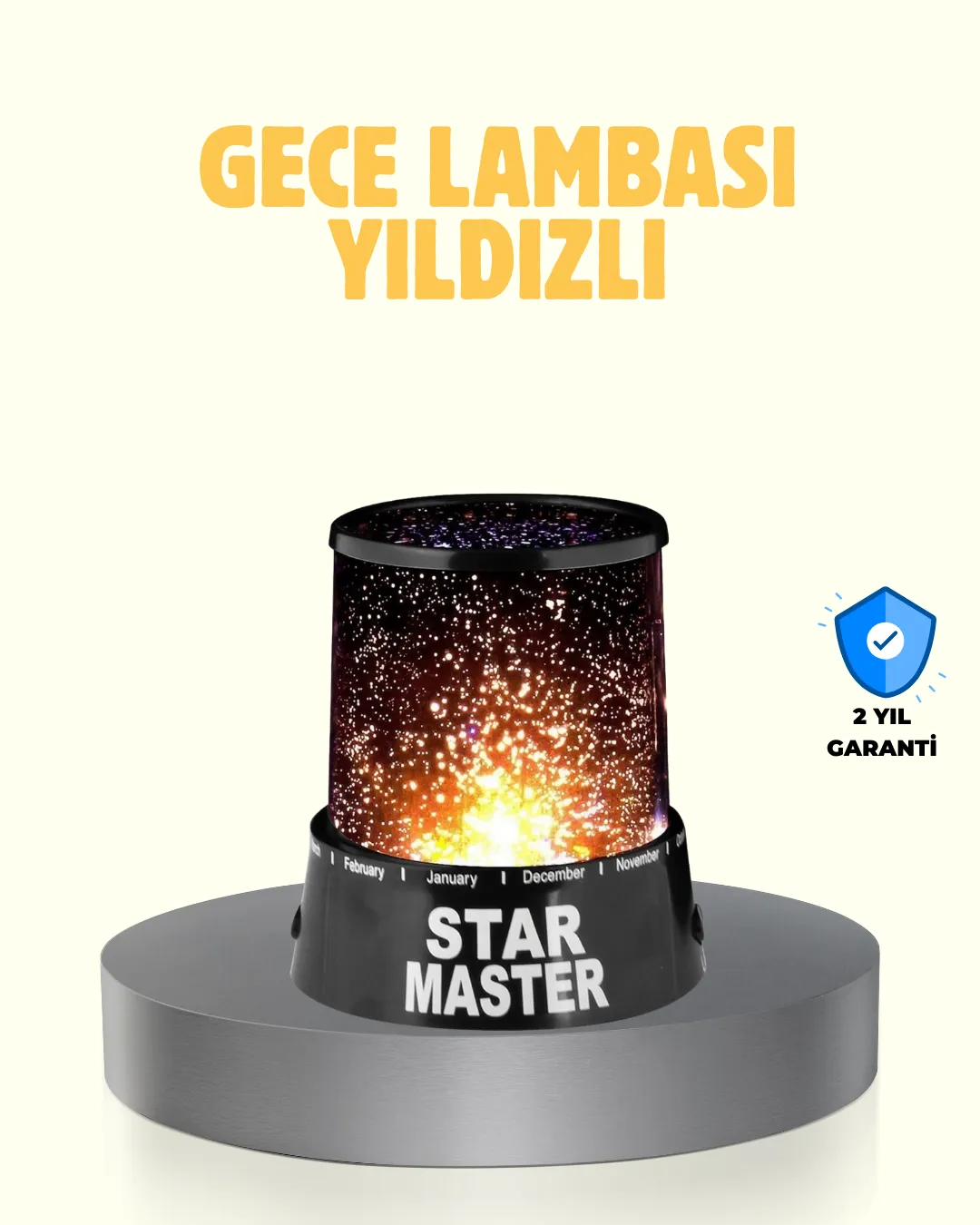 LED Renk Değiştiren Yıldız Projektör Galaxy Efektli Gece Lambası