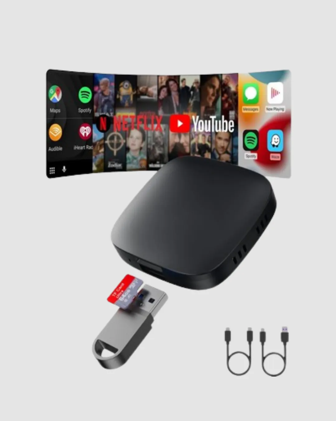 Android Auto Kablosuz Dönüştürücü Hızlı Eşleşme ve Sesli Asistan Destekli