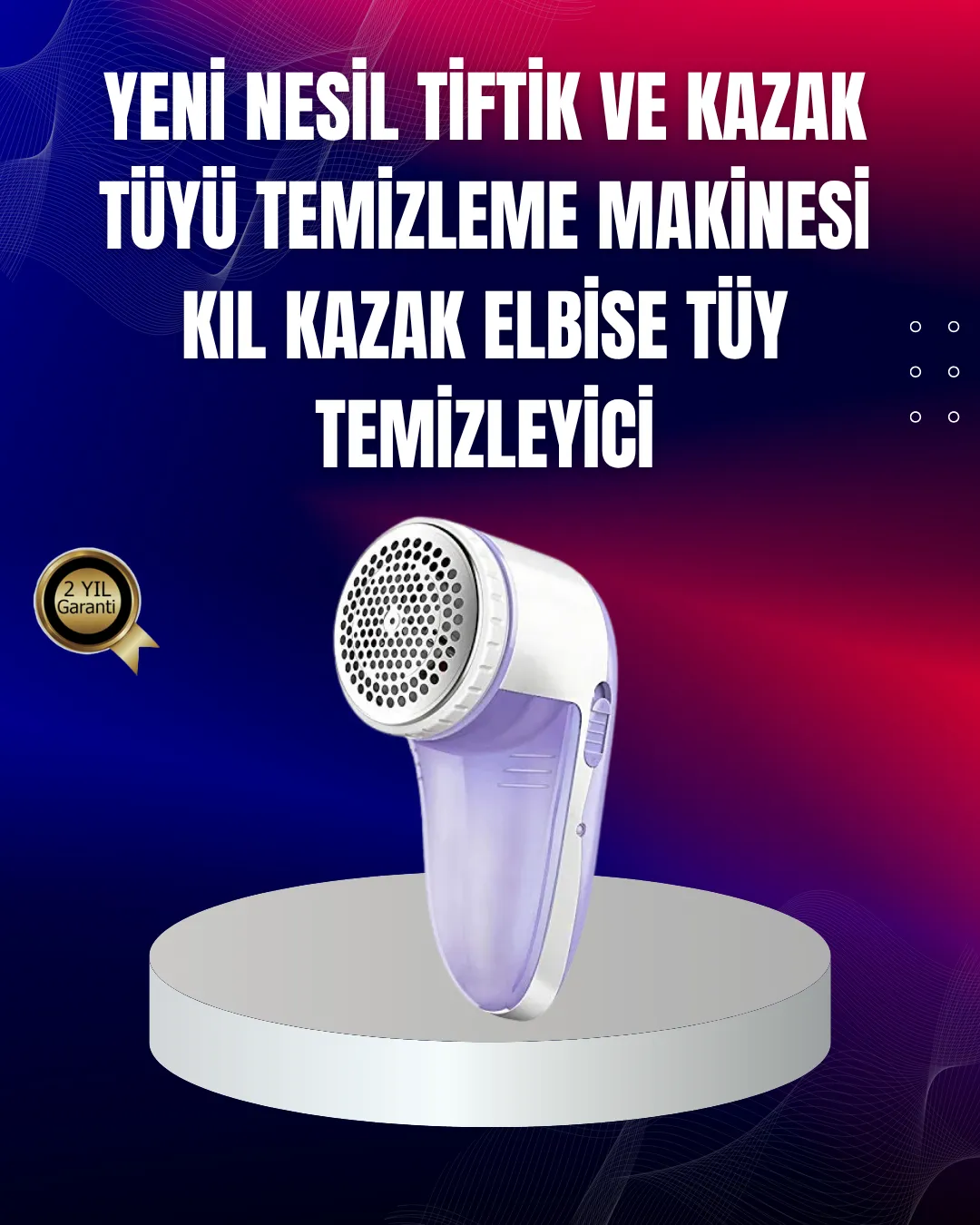 Tüy ve Tiftik Temizleyici – 3 Bıçaklı, 200ml Kapasiteli