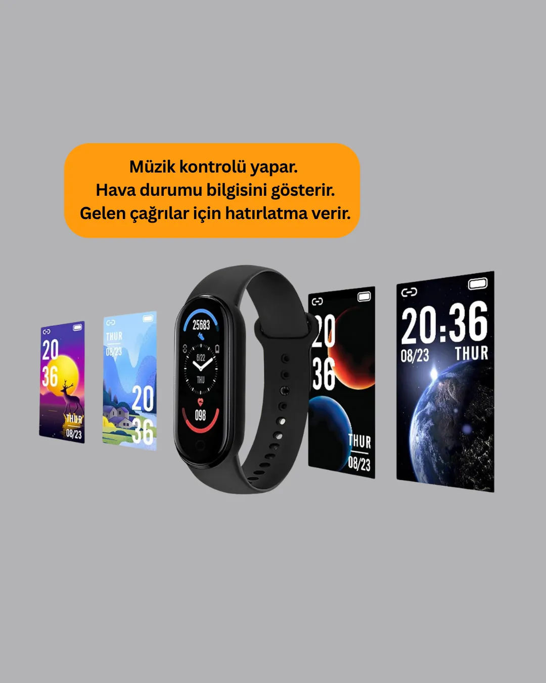 Titreşimli Bildirimli Akıllı Saat – Uyku Analizi ve Spor Modlarıyla