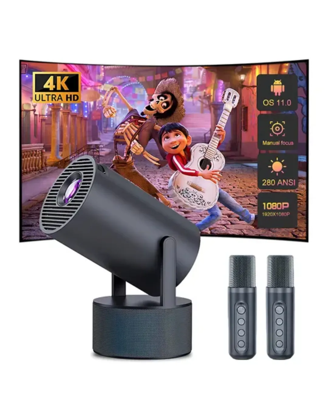 3ü1 Arada Projeksiyon Karaoke ve Bluetooth Hoparlör