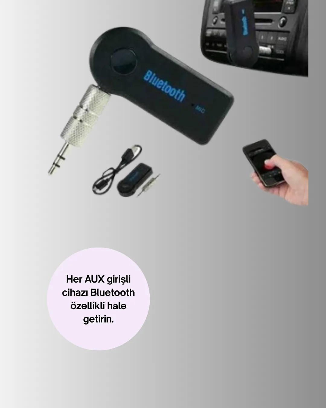 Kablosuz Bağlantı ile Müzik ve Görüşme Araç Kiti